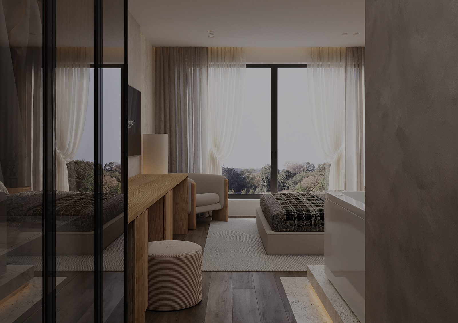 luxury hotel suite, modern hotel suite design, hotel interior design, premium hotel suite, boutique hotel interior, spa hotel suite, luxury bathroom design, hotel suite with jacuzzi, wellness suite design, spa inspired suite, exclusive hotel suite, signature hotel suite, royal suite design, high end hospitality design, modern luxury interior, minimalist luxury design, wood and stone interior, warm lighting interior design, contemporary hotel design, luxury lifestyle, hotel design inspiration, interior design inspiration, 5 star hotel design, dream hotel suite, modern luxury hotel suite with jacuzzi, spa inspired hotel bathroom design, high end hotel interior design studio, luxury boutique hotel suite design